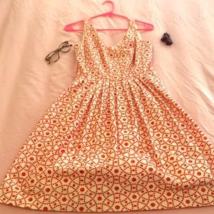 Antonio Melani Red Geometric Dress